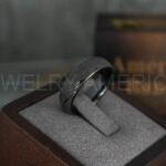 Damascus Steel Ring, Damascus Steel Wedding Ring, Damascus Steel Wedding Band, Black Wedding Ring, Black Damascus Steel Wedding Ring - Image 3
