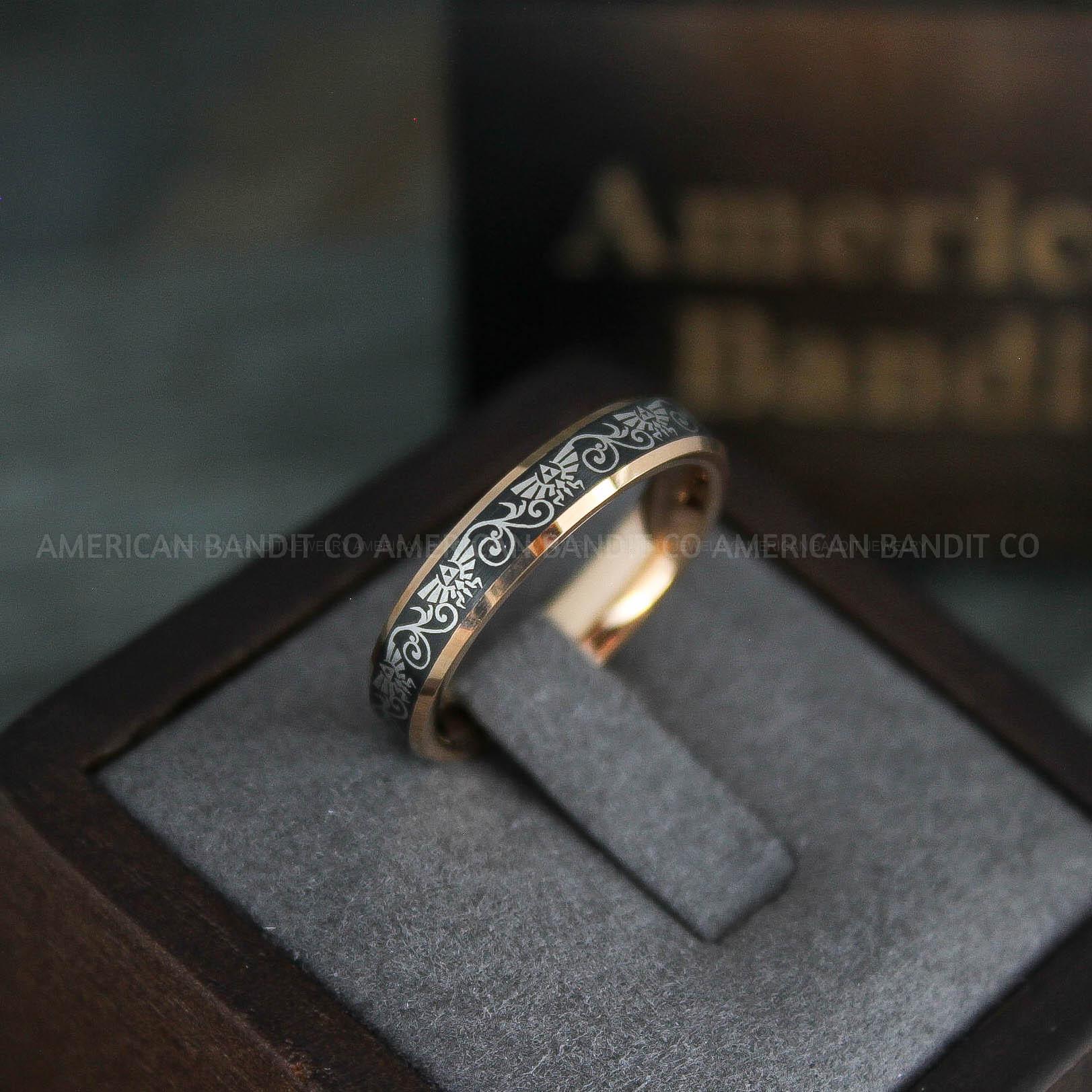 IMG_5156 Zelda Rings, Zelda Wedding Rings, Couple Rings, Gamer Rings, Gamer Jewelry, Zelda Wedding Bands, Gamer Wedding Rings, Black Wedding Rings - Image 1
