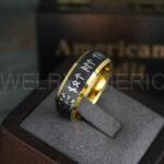 Til Valhalla Rings, Viking Rings, Runes Rings, Vegvísir Ring, Couple Nordic Rings, Norsemen Rings, Nordic Runes Rings, Black Tungsten Bands