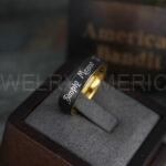 Simply Meant To Be Ring, Black Wedding Band, Black Wedding Ring, Rose Gold Wedding Band