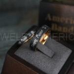 Simply Meant To Be Ring, Black Wedding Band, Black Wedding Ring, Rose Gold Wedding Band - Image 2