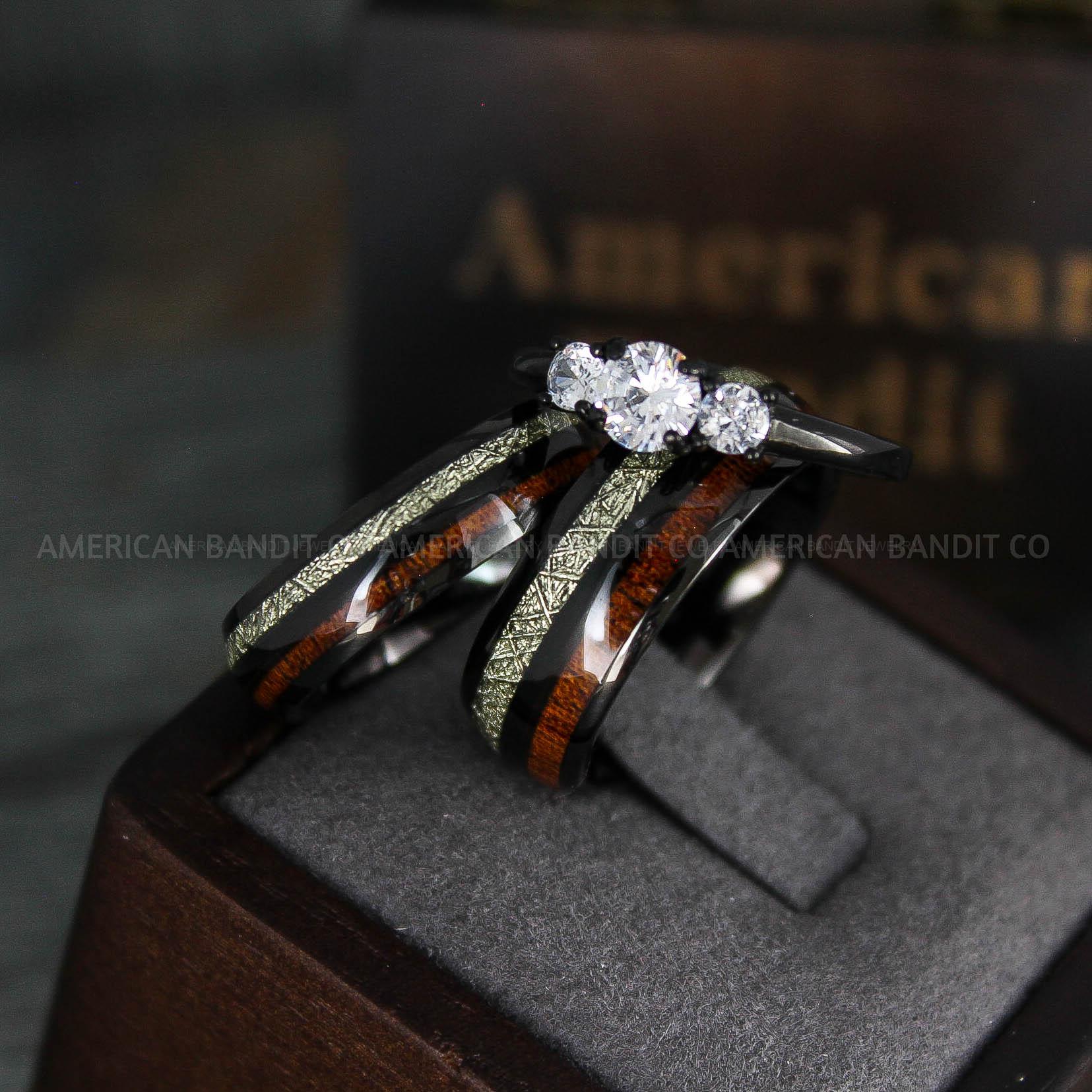 IMG_5181 Meteorite Rings, Meteorite Wedding Rings, Meteorite Wedding Bands, Meteorite Jewelry, Black Wedding Rings, Black Wedding Bands, Meteor Rings - Image 1