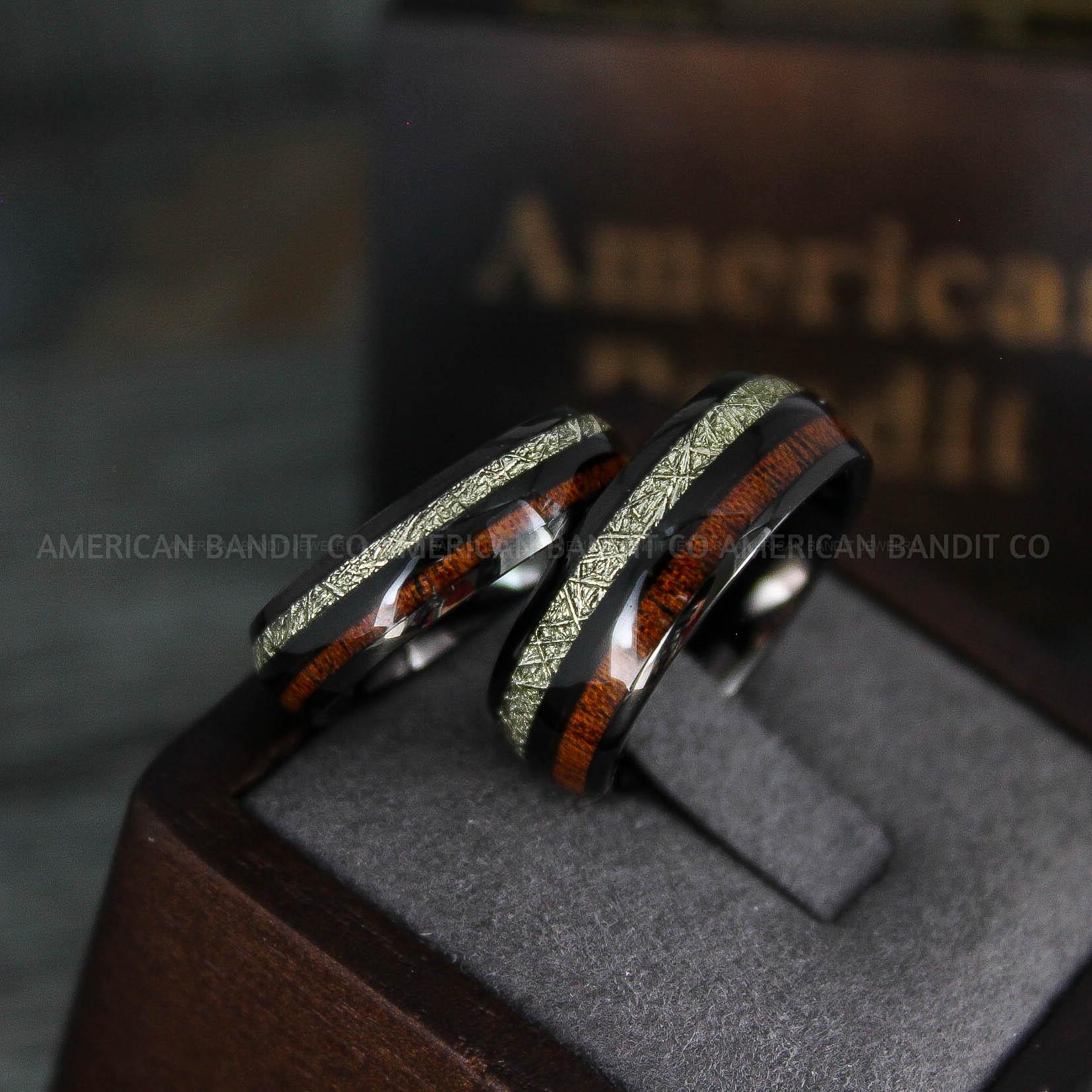 IMG_5182 Meteorite Rings, Meteorite Wedding Rings, Meteorite Wedding Bands, Meteorite Jewelry, Black Wedding Rings, Black Wedding Bands, Meteor Rings - Image 1