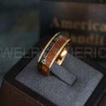 Wood Ring, Wood Wedding Band, Wood Wedding Ring, Rose Gold Wedding Ring, Rose Gold Wedding Band