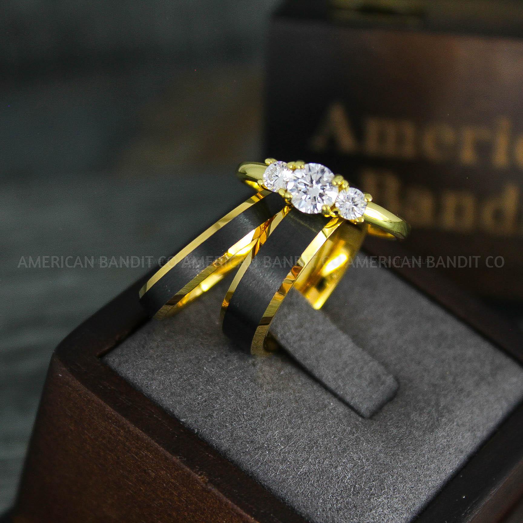 IMG_5193 Couple Rings, Couple Wedding Bands, Black Wedding Bands, Black Wedding Rings - Image 1