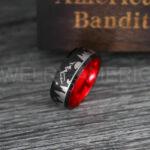 Forest Ring, Mountain Range Ring, Mountains Scene Ring, Wolf Ring, Bears Ring, Hunting Wedding Band - Image 4