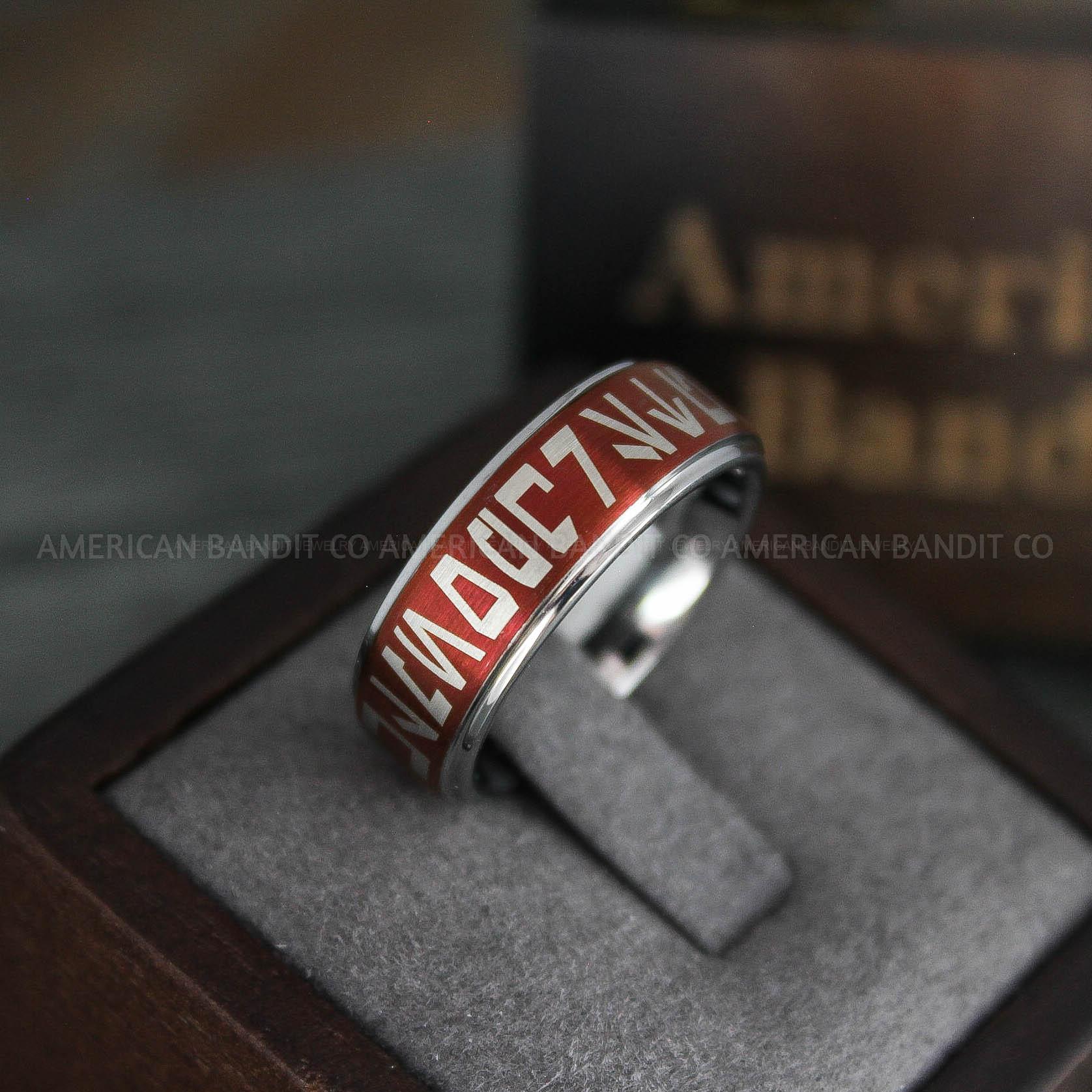IMG_5211 Aurebesh Ring, Aurebesh Wedding Ring, Aurebesh Jewelry, Star Wars Jewelry, Star Wars Ring, Aurebesh - Image 1
