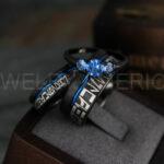 Aurebesh Rings, Aurebesh Wedding Bands, Black Wedding Bands, Aurebesh Wedding Rings, Aurebesh Jewelry