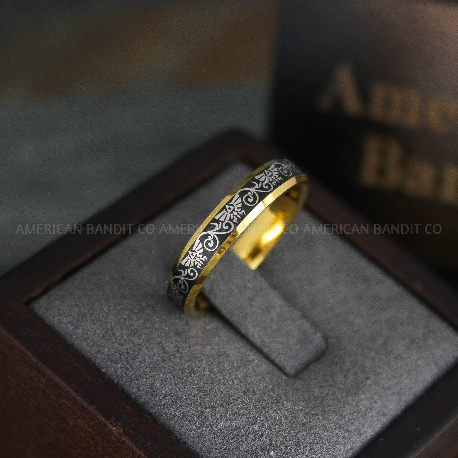 IMG_5251 Zelda Ring, Zelda Wedding Ring, Gamer Ring, Gamer Jewelry, Zelda Wedding Band, Gamer Wedding Ring, Gold Wedding Ring - Image 1