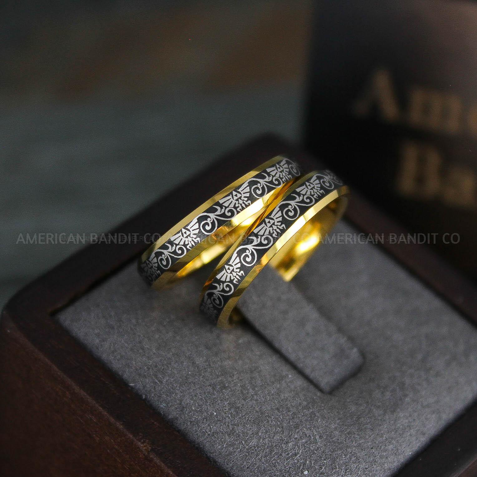IMG_5252 Zelda Rings, Zelda Wedding Rings, Couple Rings, Gamer Rings, Gamer Jewelry, Zelda Wedding Bands, Gamer Wedding Rings, Gold Wedding Rings - Image 1