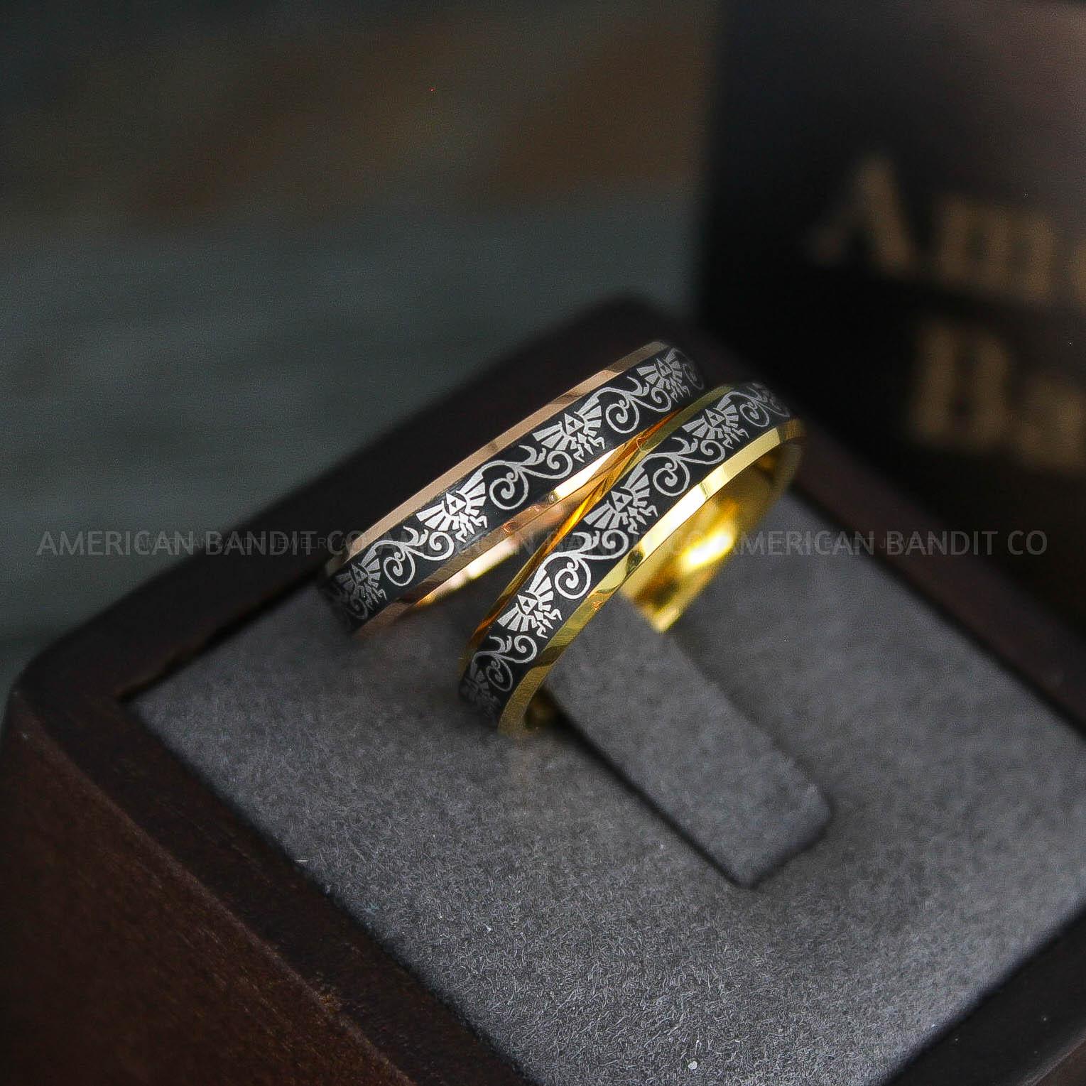 IMG_5253 Zelda Rings, Zelda Wedding Rings, Couple Rings, Gamer Rings, Gamer Jewelry, Zelda Wedding Bands, Gamer Wedding Rings, Gold Wedding Rings - Image 1