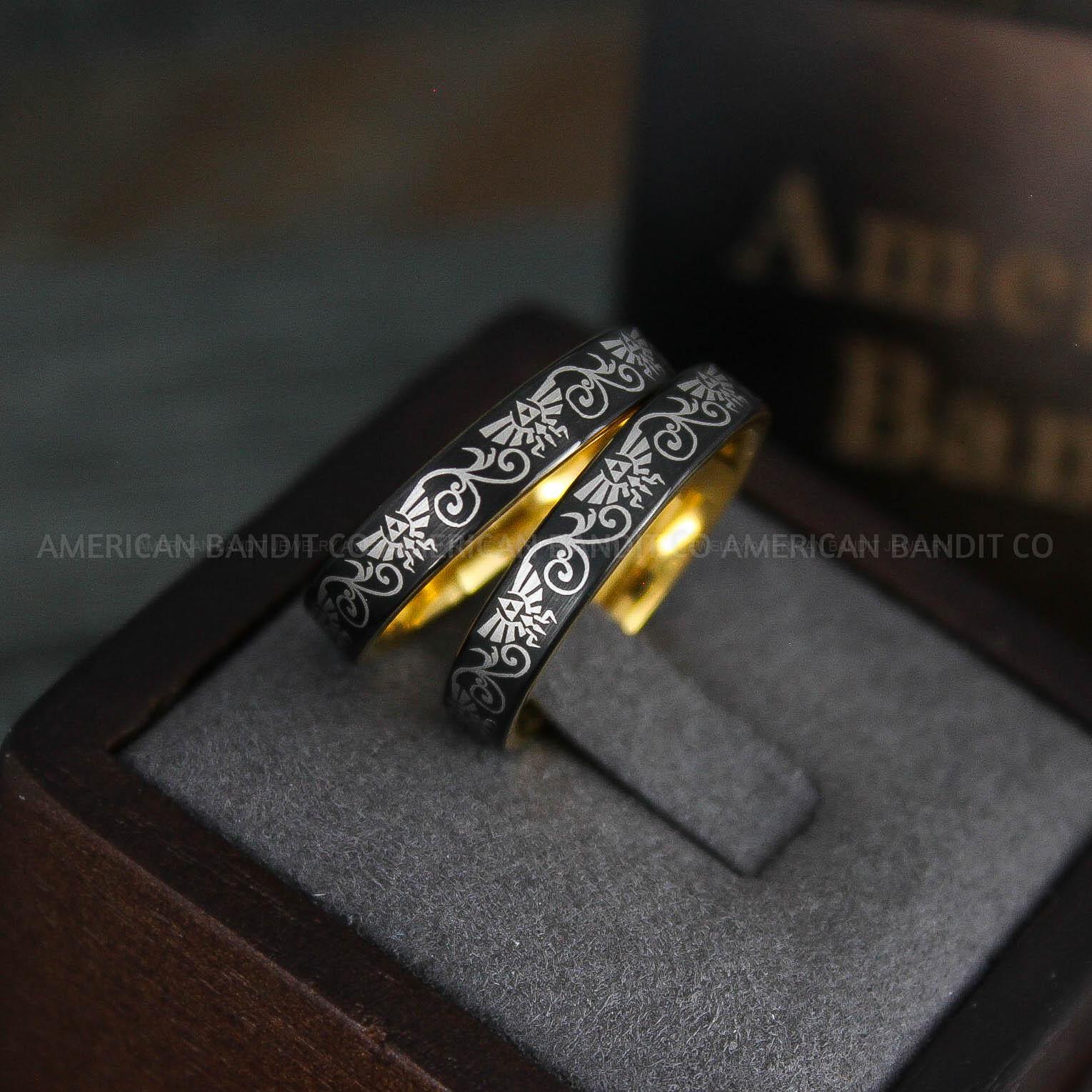 IMG_5257 Zelda Rings, Zelda Wedding Rings, Couple Rings, Gamer Rings, Gamer Jewelry, Zelda Wedding Bands, Gamer Wedding Rings, Gold Wedding Rings - Image 1