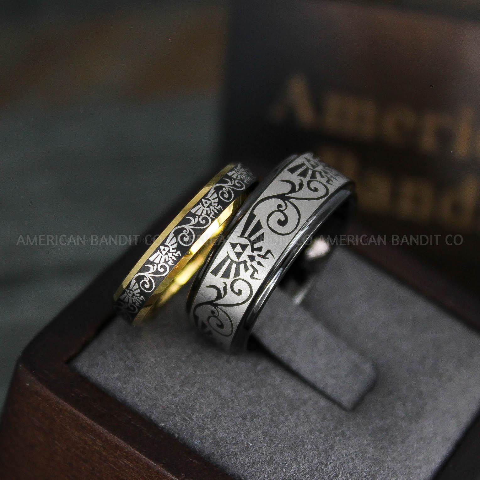 IMG_5261 Zelda Rings, Zelda Wedding Rings, Couple Rings, Gamer Rings, Gamer Jewelry, Zelda Wedding Bands, Gamer Wedding Rings, Gold Wedding Rings - Image 1