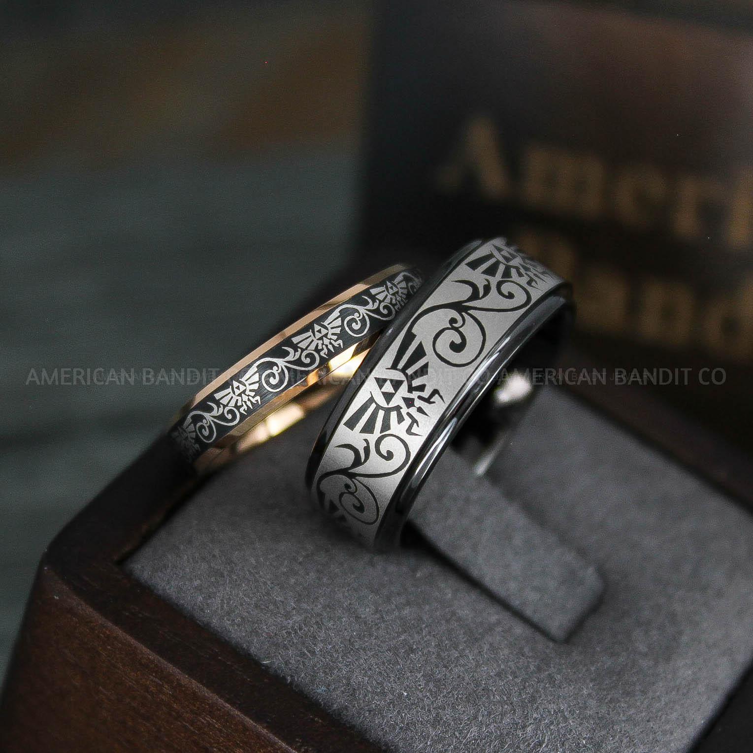 IMG_5262 Zelda Rings, Zelda Wedding Rings, Couple Rings, Gamer Rings, Gamer Jewelry, Zelda Wedding Bands, Gamer Wedding Rings, Gold Wedding Rings - Image 1
