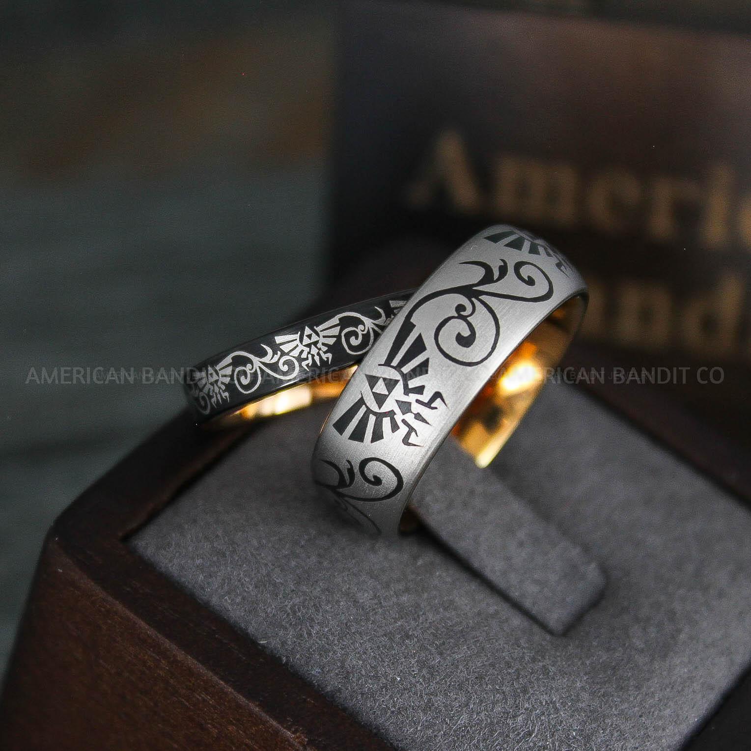 IMG_5265 Zelda Rings, Zelda Wedding Rings, Couple Rings, Gamer Rings, Gamer Jewelry, Zelda Wedding Bands, Gamer Wedding Rings, Gold Wedding Rings - Image 1