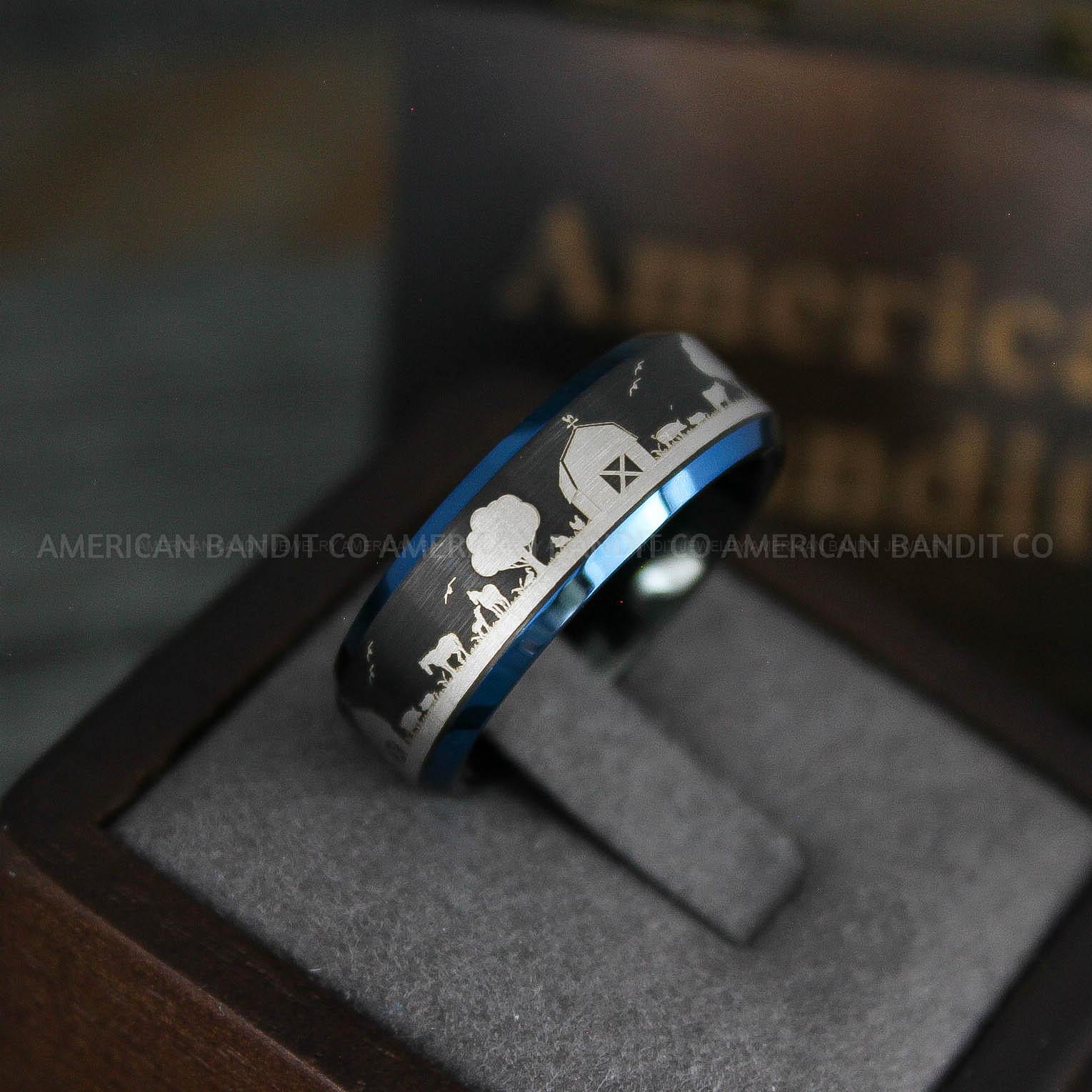 IMG_5277 Farm Ring, Farm Jewelry, Rancher Ring, Cattle Rancher Ring, Cowboys Rings, Farmer Ring, Cowboys Wedding Band - Image 1