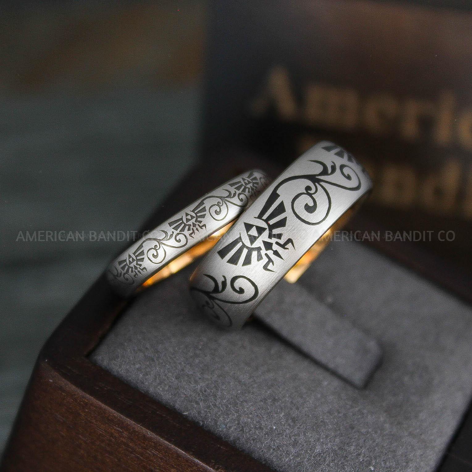 IMG_5278 Zelda Rings, Zelda Wedding Rings, Couple Rings, Gamer Rings, Gamer Jewelry, Zelda Wedding Bands, Gamer Wedding Rings, Gold Wedding Rings - Image 1
