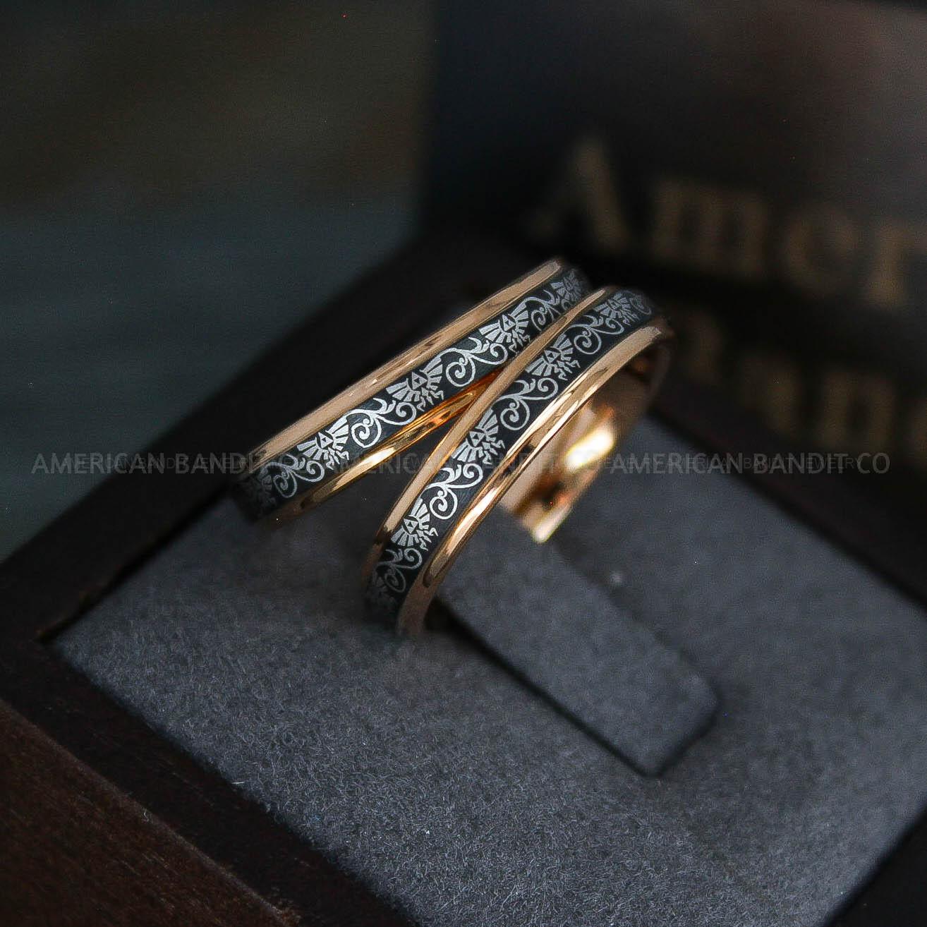 IMG_5285 Zelda Rings, Zelda Wedding Rings, Couple Rings, Gamer Rings, Gamer Jewelry, Zelda Wedding Bands, Gamer Wedding Rings, Gold Wedding Rings - Image 1