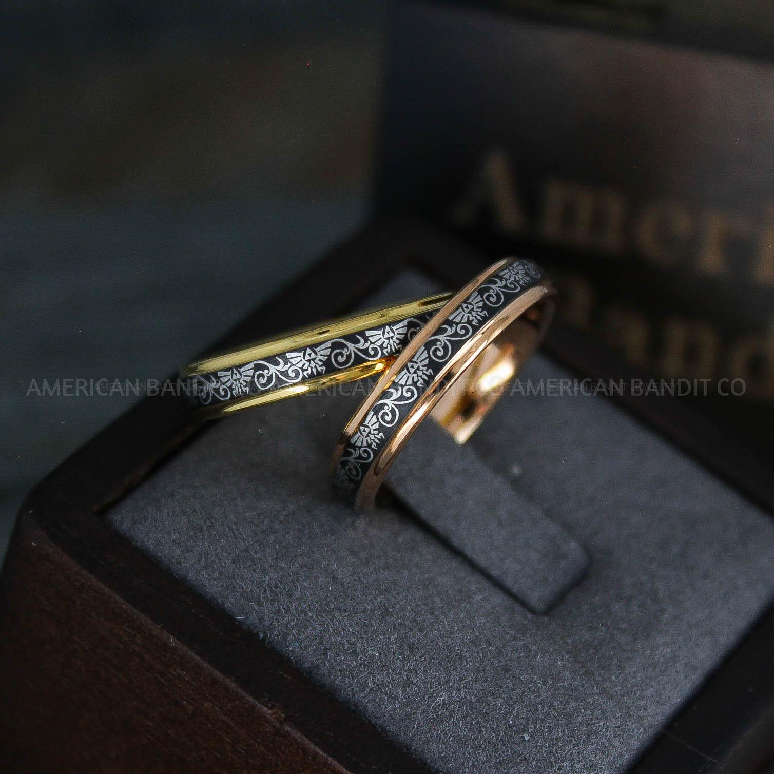 IMG_5286 Zelda Rings, Zelda Wedding Rings, Couple Rings, Gamer Rings, Gamer Jewelry, Zelda Wedding Bands, Gamer Wedding Rings, Gold Wedding Rings - Image 1