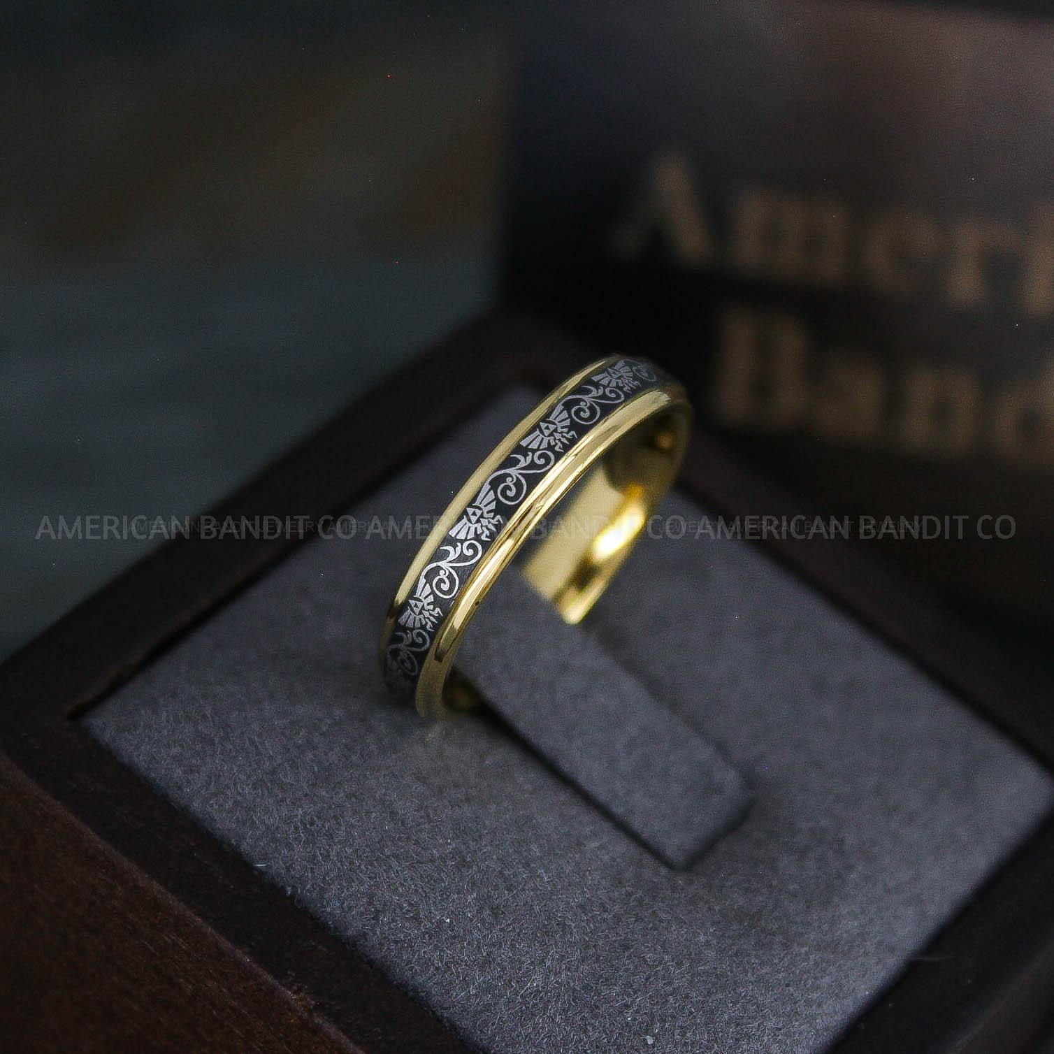 IMG_5287 Zelda Ring, Zelda Wedding Ring, Gamer Ring, Gamer Jewelry, Zelda Wedding Band, Gamer Wedding Ring, Gold Wedding Ring - Image 1