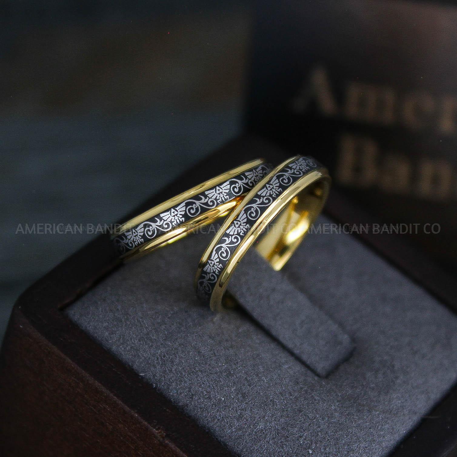IMG_5288 Zelda Rings, Zelda Wedding Rings, Couple Rings, Gamer Rings, Gamer Jewelry, Zelda Wedding Bands, Gamer Wedding Rings, Gold Wedding Rings - Image 1
