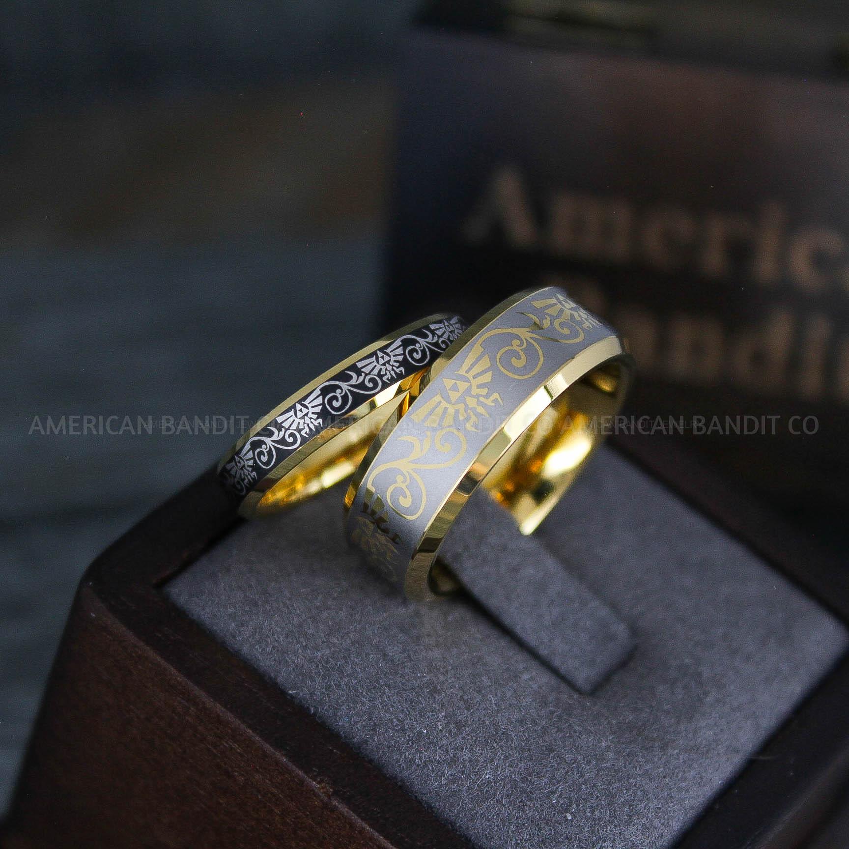 IMG_5290 Zelda Rings, Zelda Wedding Rings, Couple Rings, Gamer Rings, Gamer Jewelry, Zelda Wedding Bands, Gamer Wedding Rings, Gold Wedding Rings - Image 1