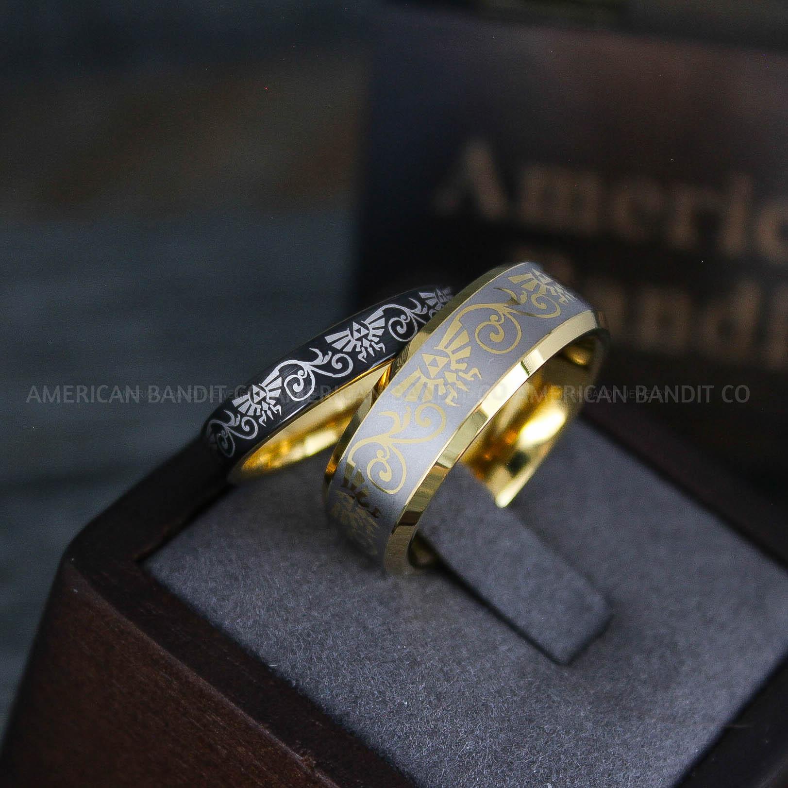 IMG_5291 Zelda Rings, Zelda Wedding Rings, Couple Rings, Gamer Rings, Gamer Jewelry, Zelda Wedding Bands, Gamer Wedding Rings, Gold Wedding Rings - Image 1
