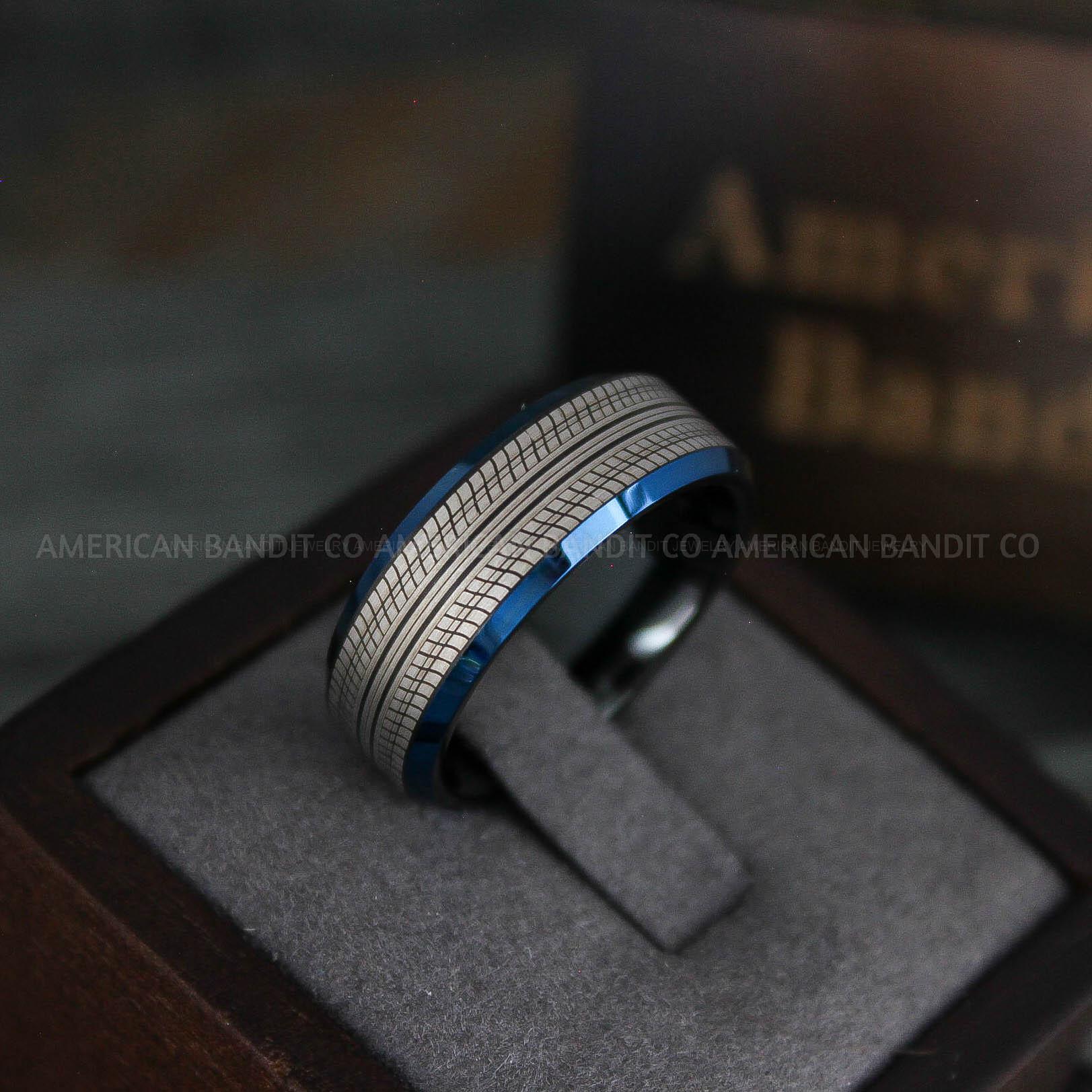 IMG_5293 Tire Ring, Tire Tread Pattern Ring, Tire Tread Ring, Mechanic Ring, Auto Racing Ring, Truck Driver Ring - Image 1