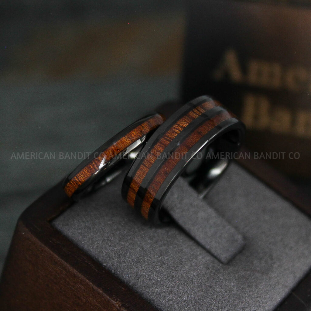Wood Rings, Wood Wedding Bands, Wood Wedding Rings, 2 Piece Couple Set ...