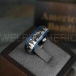 Forest Ring, Mountain Range Ring, Mountains Scene Ring, Wolf Ring, Bears Ring, Hunting Wedding Band