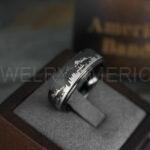 Fishing Ring, Fishing Scene Ring, Fishing Wedding Band, Mountains Scene Ring, Fisherman Ring