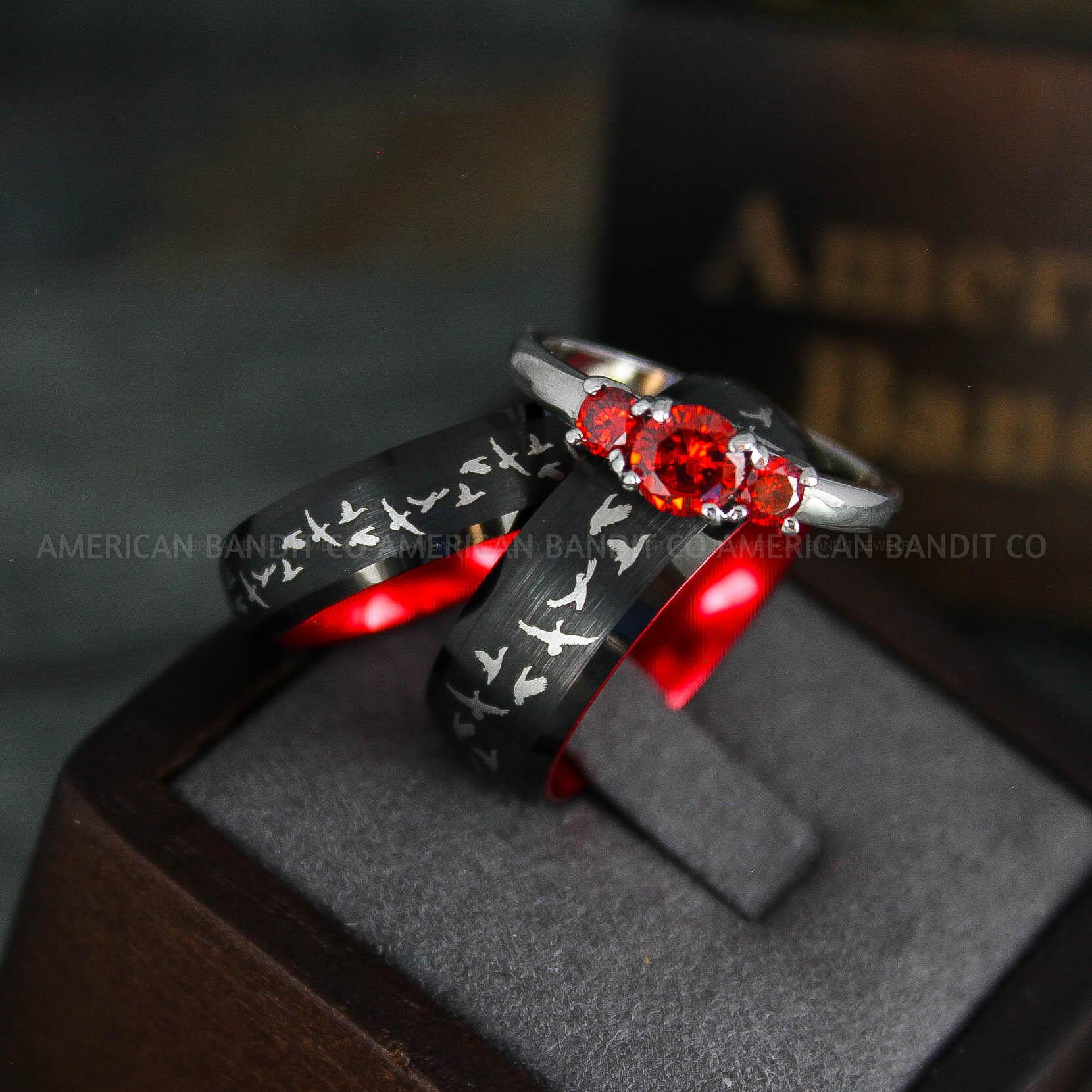 IMG_5332 Flying Geese Rings, Geese Wedding Rings, Couple Rings, Couple Jewelry, Matching Wedding Rings, Matching Wedding Bands, Couple Wedding Rings - Image 1