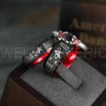 Star Trek Rings, Star Trek Wedding Bands, Black Star Trek Wedding Rings, Star Trek Wedding Rings, Star Trek Jewelry