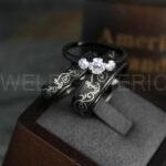 Nautical Ring, Anchor Ring, Black Anchor Rings, Black Wedding Rings, Black Nautical Rings, Black Wedding Bands, Black Anchor Tungsten Rings