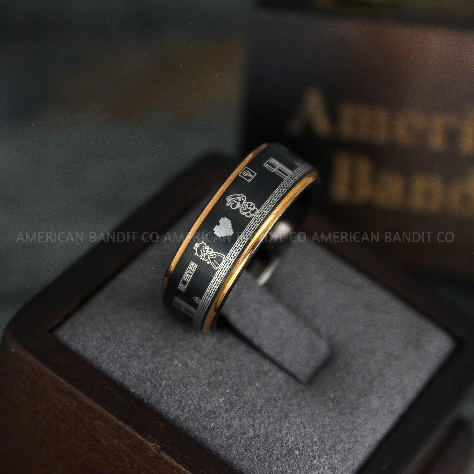 IMG_5357 Mario Ring, Mario Brothers Wedding Ring, Gamer Ring, Gamer Jewelry, Mario Wedding Band, Gamer Wedding Ring - Image 1