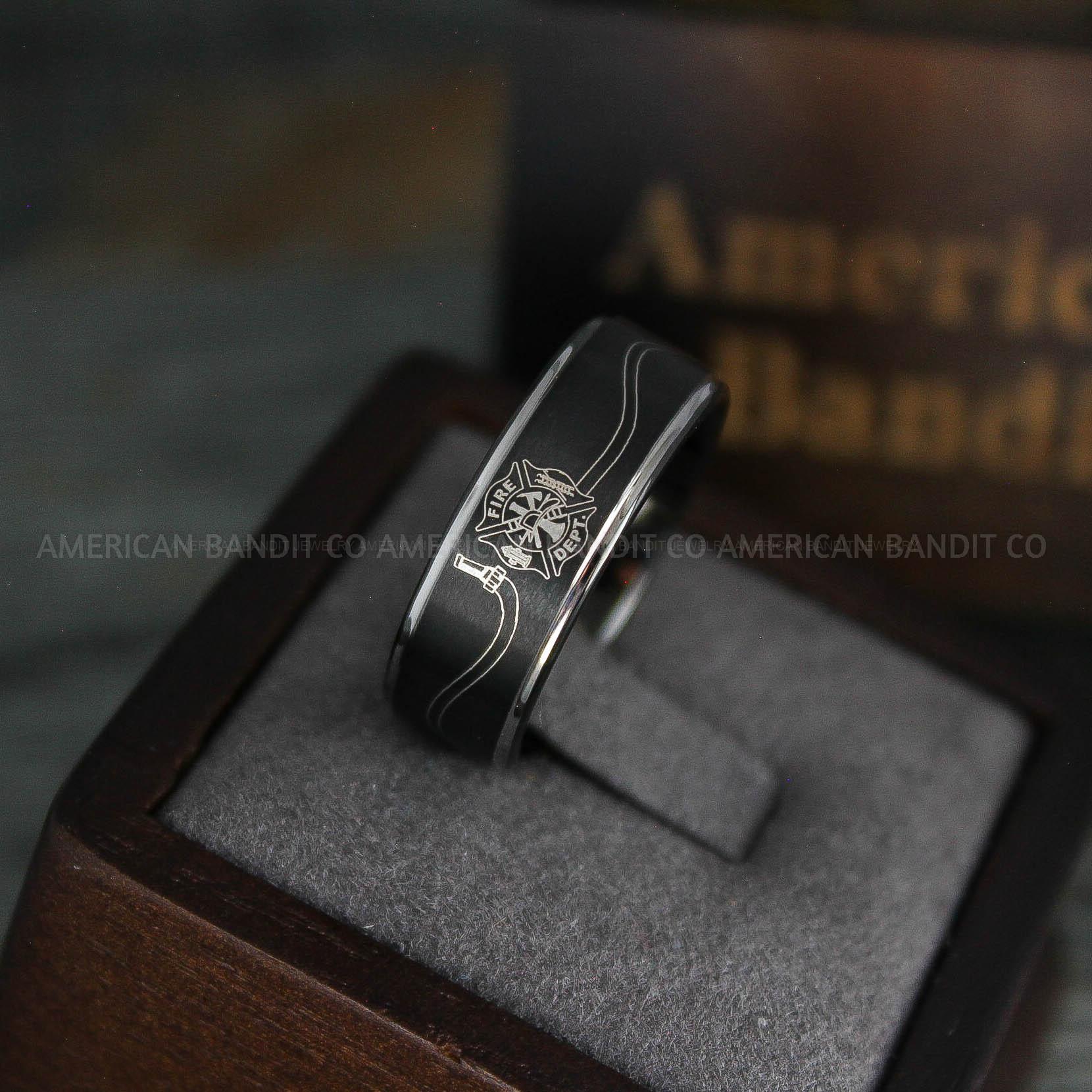 IMG_5366 Fire Department Ring, Fireman Wedding Band, Firefighter Ring, Firefighter Jewelry, Fireman Jewelry - Image 1