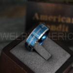 Elvish Ring, Elvish Wedding Ring, Elvish Wedding Band, Elvish Jewelry, Blue Wedding Ring - Image 2