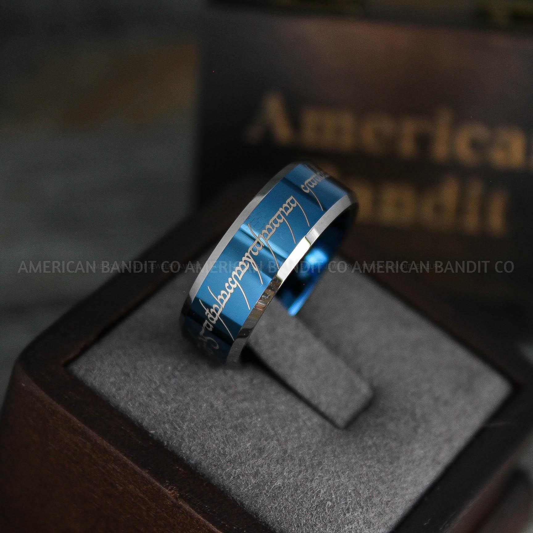 IMG_5373 Elvish Ring, Elvish Wedding Ring, Elvish Wedding Band, Elvish Jewelry, Blue Wedding Ring - Image 1