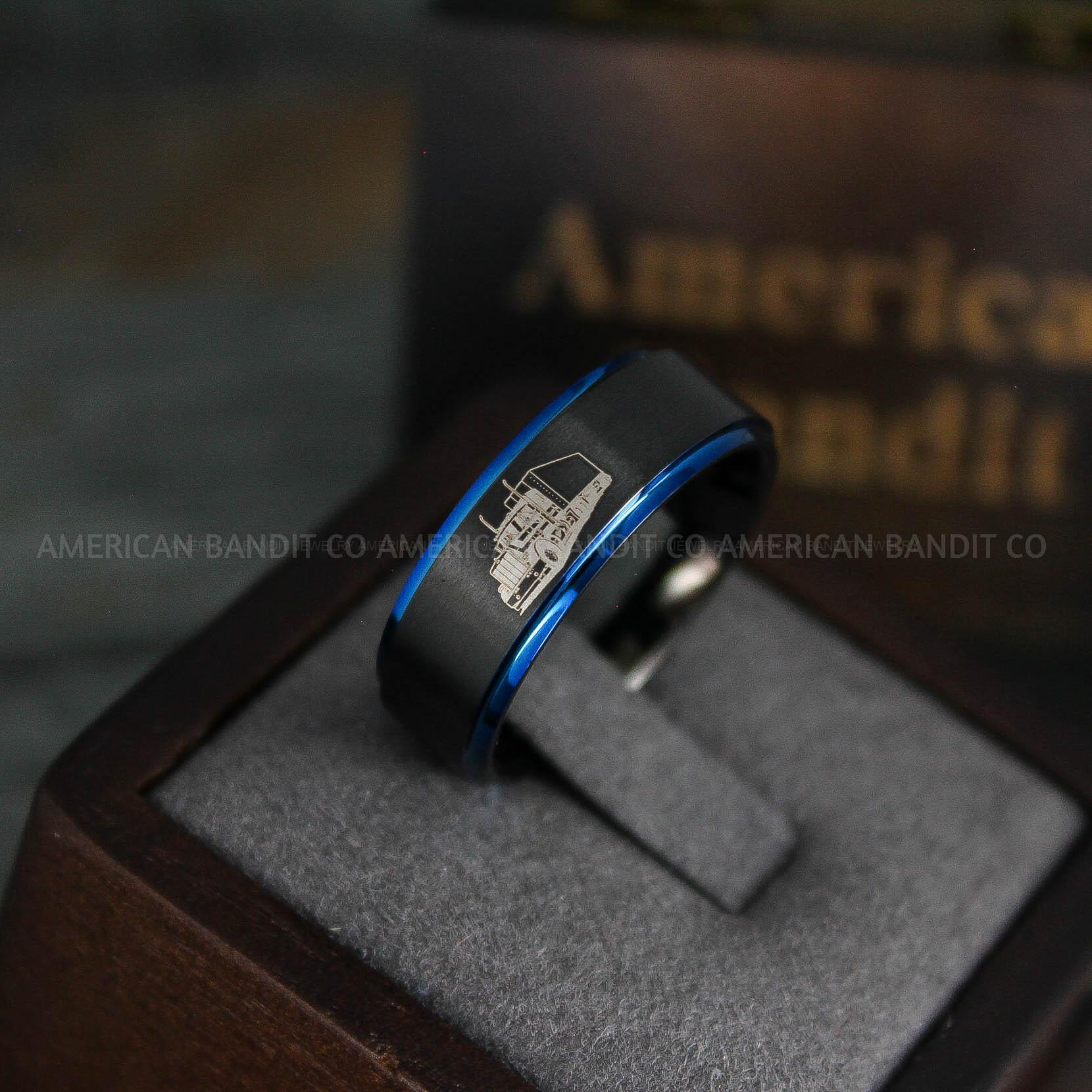 IMG_5380 Truck Driver Ring, Trucker Ring, Truck Life Ring, Trucker Life Ring, Trucker Jewelry, Truck Driver Wedding Band - Image 1