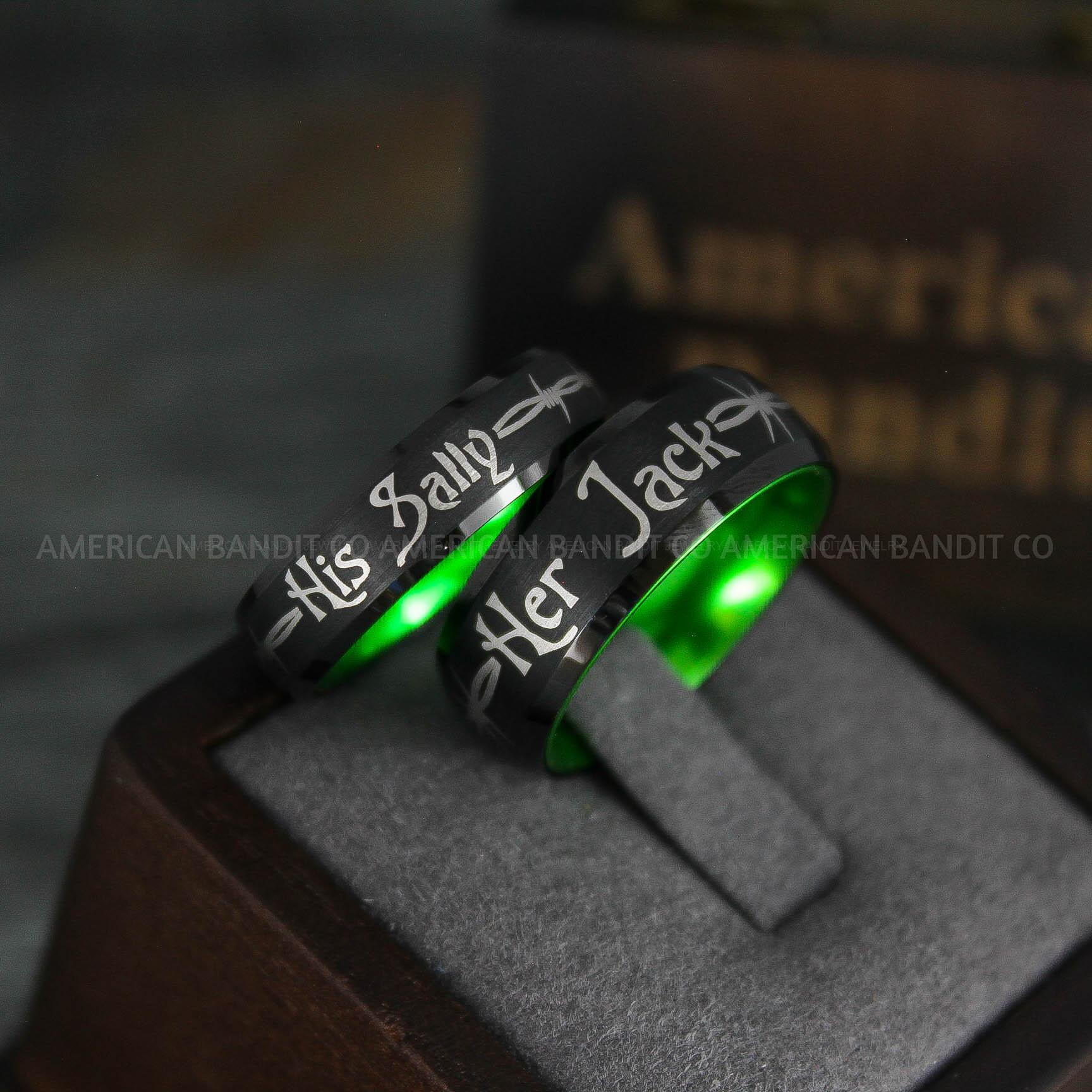 IMG_5389 Jack and Sally Rings, Jack and Sally Wedding Bands, Couple Rings, Jack and Sally Wedding Rings - Image 1