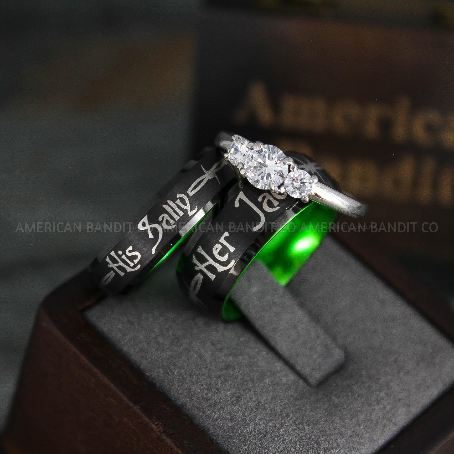 IMG_5391 Jack and Sally Rings, Jack and Sally Wedding Bands, Couple Rings, Jack and Sally Wedding Rings - Image 1