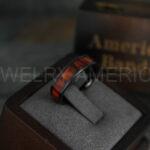 Wood Rings, Wood Wedding Bands, Wood Wedding Rings, 3 Piece Couple Set Tungsten Bands with Wood Inlay, Couple Rings, Matching Wood Rings - Image 5