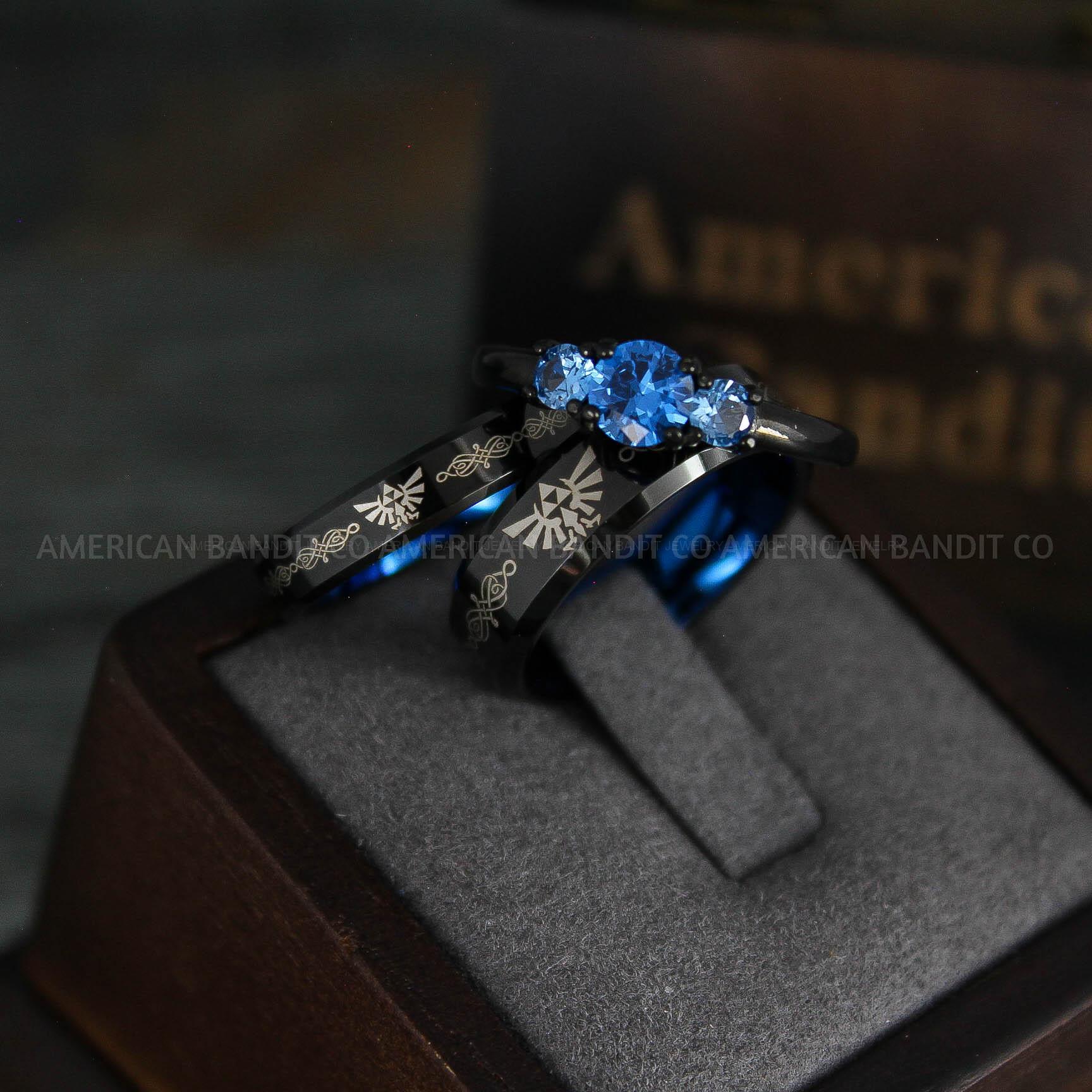 IMG_5411 Zelda Rings, Zelda Wedding Rings, Couple Rings, Gamer Rings, Gamer Jewelry, Zelda Wedding Bands, Gamer Wedding Rings, Black Wedding Rings - Image 1