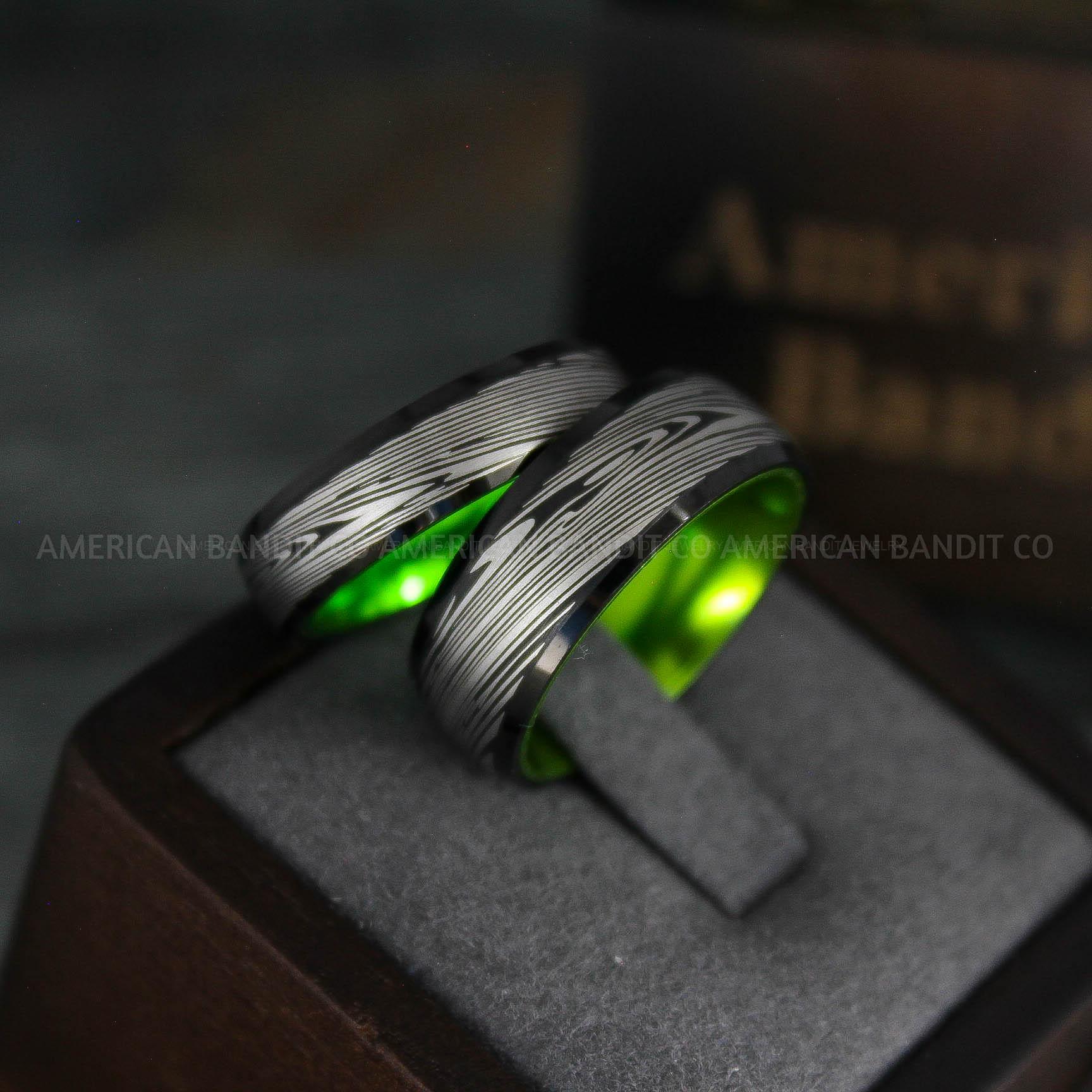 IMG_5416 Damascus Steel Rings, Damascus Steel Wedding Rings, Damascus Steel Wedding Bands, Black Wedding Rings, Black Damascus Steel Wedding Rings - Image 1