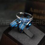 Elvish Rings, Elvish Wedding Rings, Elvish Wedding Bands, Elvish Jewelry, Blue Wedding Rings, Couple Rings - Image 2