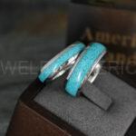 Turquoise Ring, Turquoise Wedding Ring, Turquoise Wedding Band, Turquoise Jewelry, Silver Wedding Ring, Silver Wedding Band, Turquoise Ring - Image 5