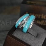 Turquoise Ring, Turquoise Wedding Ring, Turquoise Wedding Band, Turquoise Jewelry, Silver Wedding Ring, Silver Wedding Band, Turquoise Ring - Image 8
