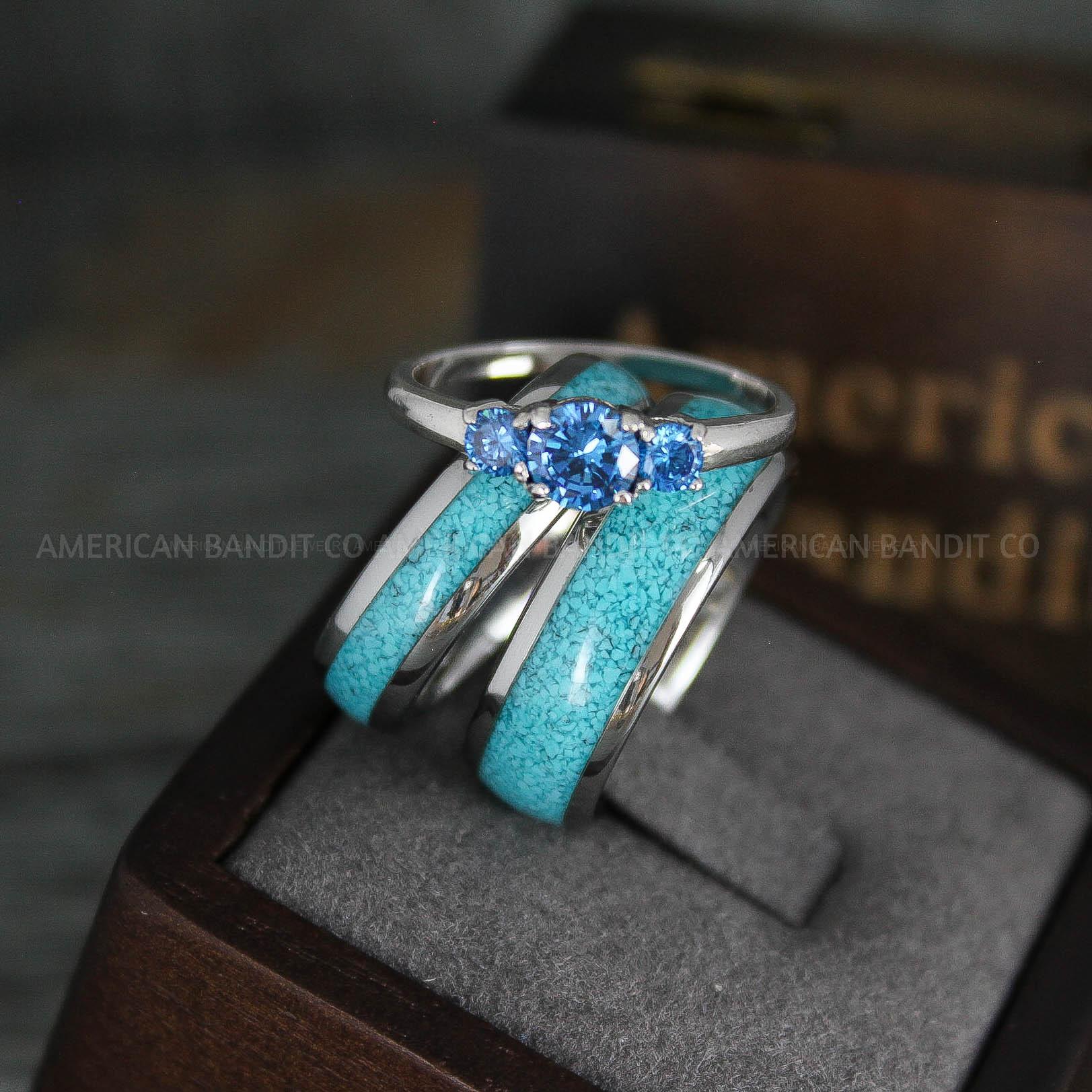 IMG_5428 Turquoise Rings, Turquoise Wedding Rings, Turquoise Wedding Bands, Turquoise Jewelry, Silver Wedding Rings, Silver Wedding Bands, Turquoise Rings - Image 1