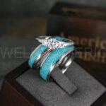 Turquoise Rings, Turquoise Wedding Rings, Turquoise Wedding Bands, Turquoise Jewelry, Silver Wedding Rings, Silver Wedding Bands, Turquoise Rings