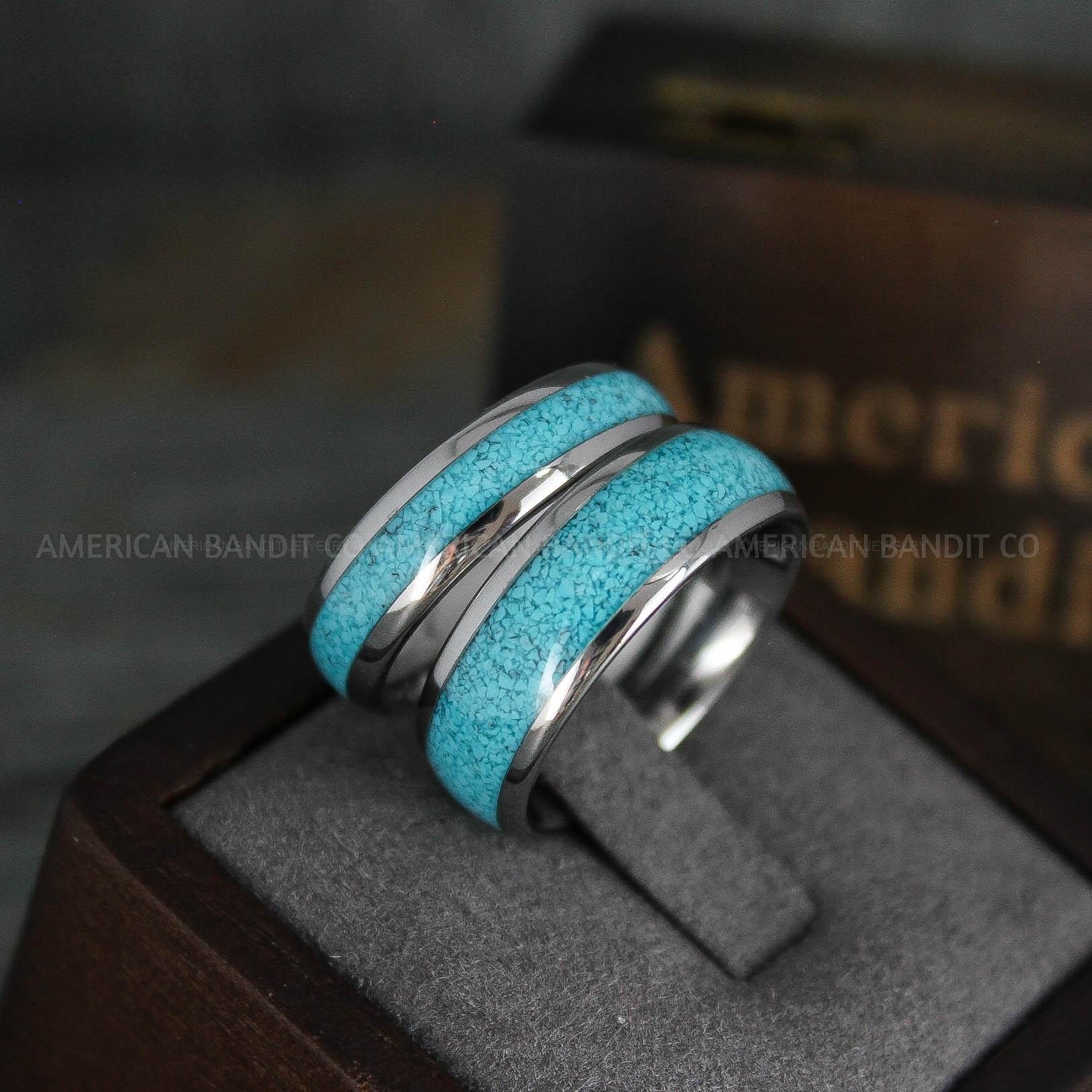 IMG_5432 Turquoise Rings, Turquoise Wedding Rings, Turquoise Wedding Bands, Turquoise Jewelry, Silver Wedding Rings, Silver Wedding Bands, Turquoise Rings - Image 1